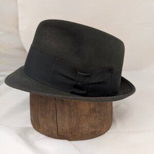 Vintage Resistol Self-Conforming Melorol - Model 707 Gray Fedora Hat - Size 7